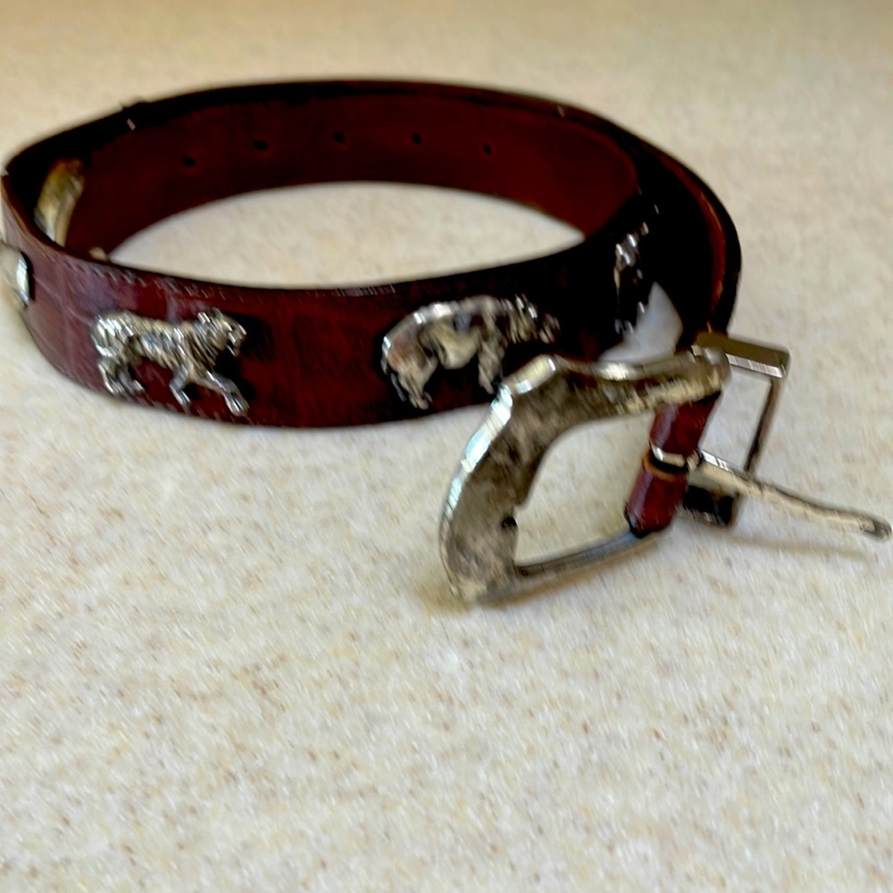 1991 Brighton Leather belt fits xs- m